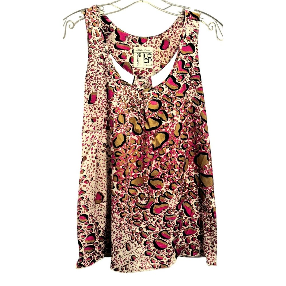 Alisha Levine For Barneys New York Silk Pop Art Splatter Print Blouse SZ M